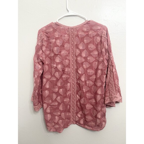 Johnny Was Violet Pine Cruise Eyelet Embroidered Jacket Boho Zodiac Lace Small - Picture 15 of 16